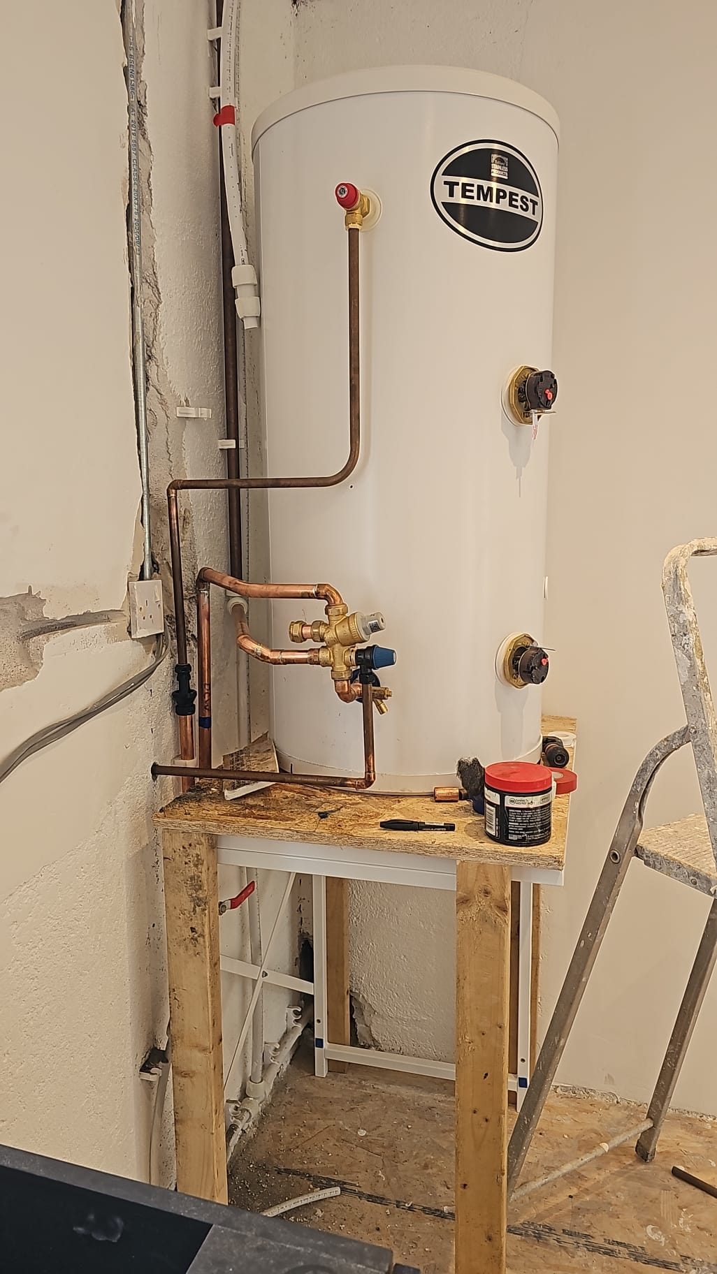 Tempest unvented cylinder install